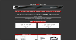 Desktop Screenshot of genuineaudiparts.com